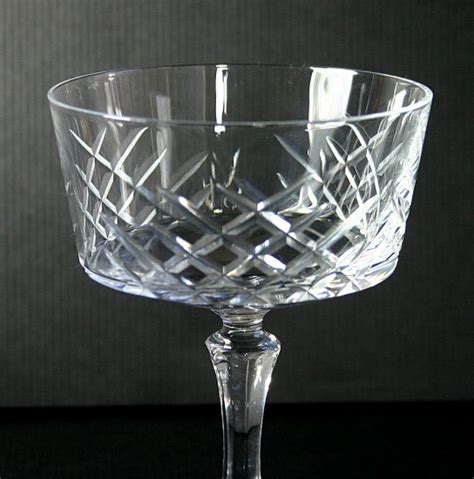 Cristal Darques Durand Criss Cross Cut Champagne Tall Sherbet Glass