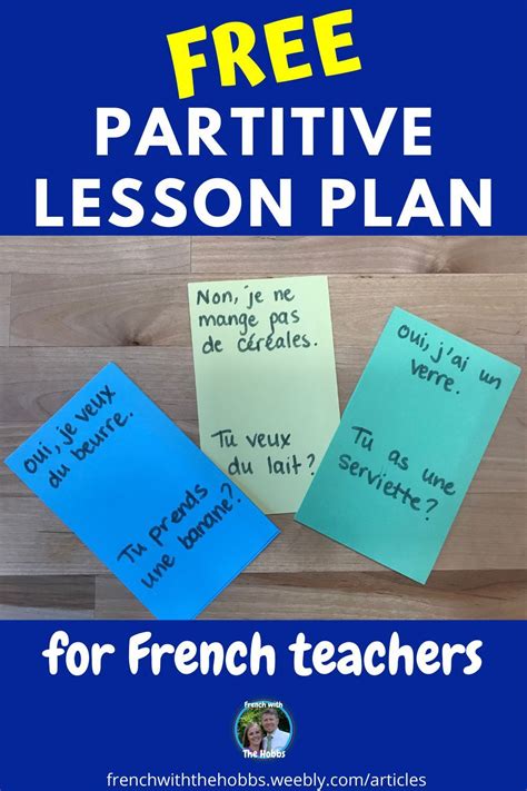 Help How Do I Teach Le Partitif Teacher Planning Teacher Help How