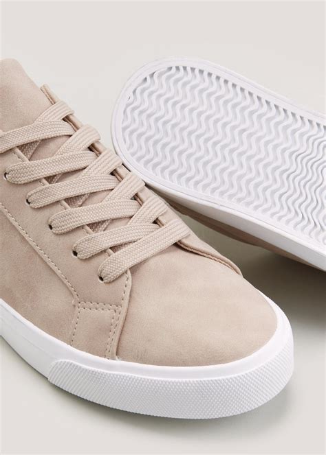 Nude Lace Up Trainers Matalan