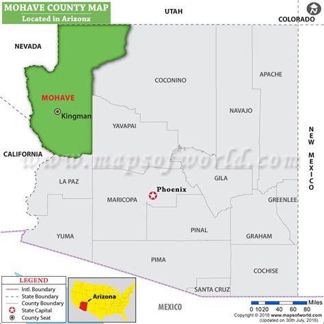 Mohave County Map Arizona Where Is Mohave County