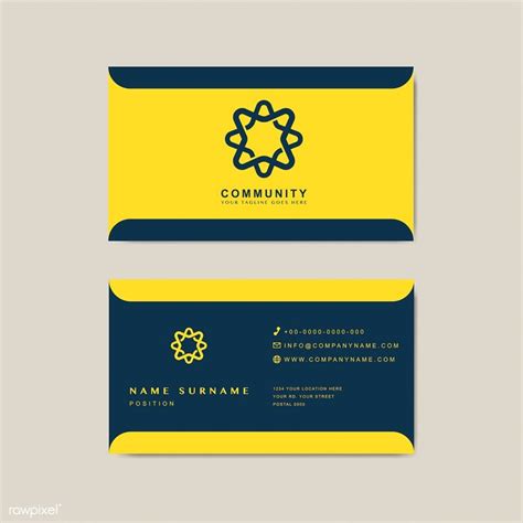 Business Card Sample Design Template Free Image By