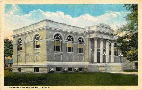 Library Postcards Carnegie Library Anniston Alabama