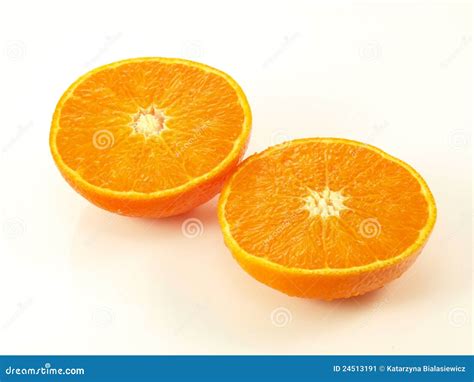 Orange Halves Isolated Stock Image Image Of Citrus 24513191