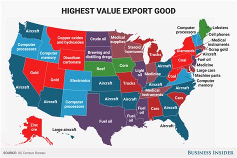 Here S The Most Important Exported Good From Every State Business Insider