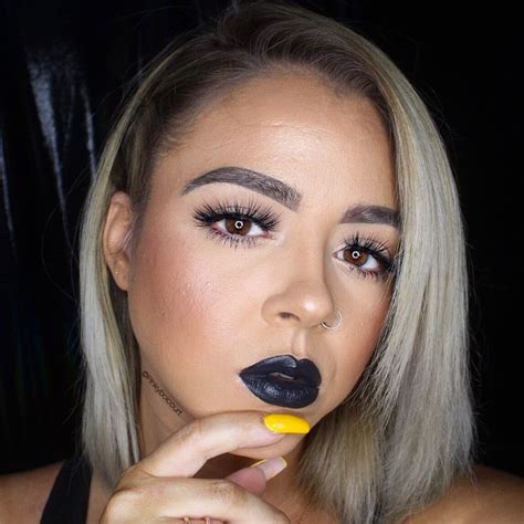 beauty content creator on instagram “starting october off right with some black lipstick