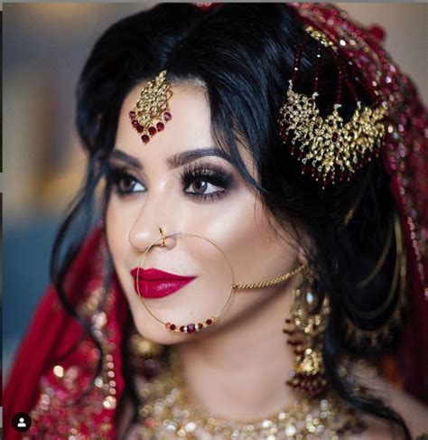 red dulhan makeup look asian bridal makeup pakistani bridal makeup indian bridal makeup