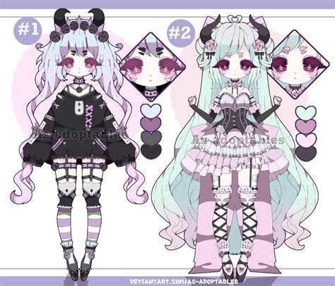 Pastel Goth Demon Adoptables Closed By As Adoptables On Deviantart