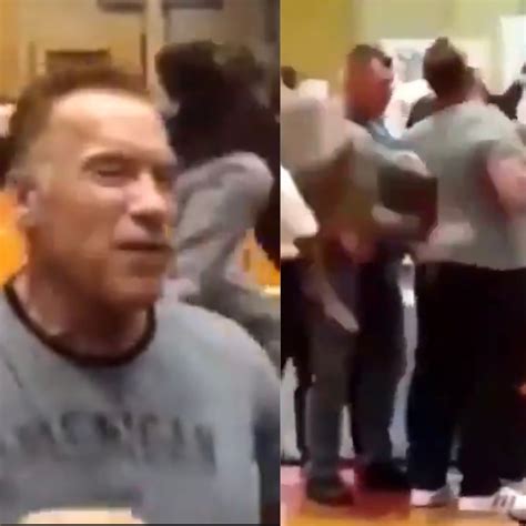 Watch Man Try To Drop Kick Arnold Schwarzenegger And Fail Miserably Watch What Happens Next