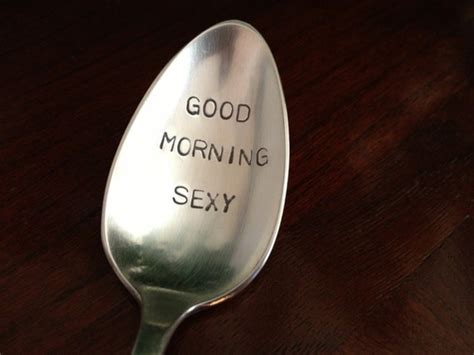 Good Morning Sexy Vintage Silver Plate Spoon