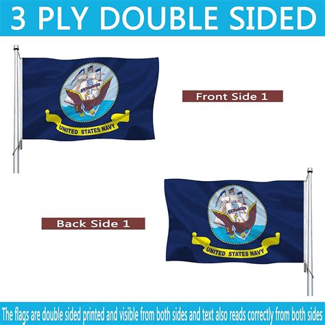 buy us navy military flag double sided 3x5 outdoor united state heavy duty usn navy memorial