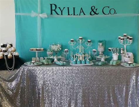Tiffany themed baby shower decorations. Tiffany & Co. / Baby Shower "Rylla & Co. Baby Shower ...