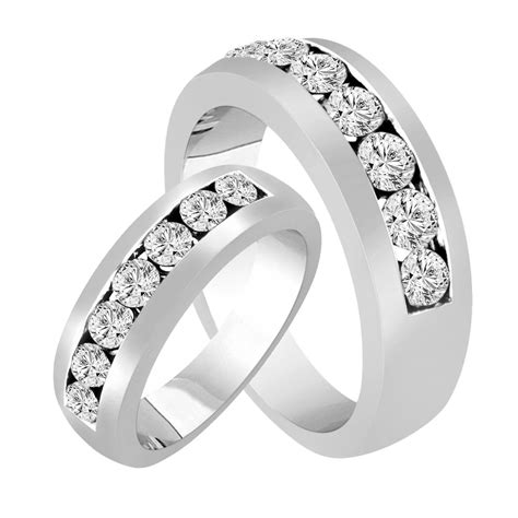 his-hers-wedding-rings,-diamond-matching-bands,-couple-wedding-bands