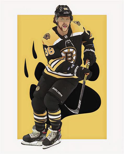 David Pastrnak Boston Bruins Oil Pixel Art 101 Mixed Media By Joe