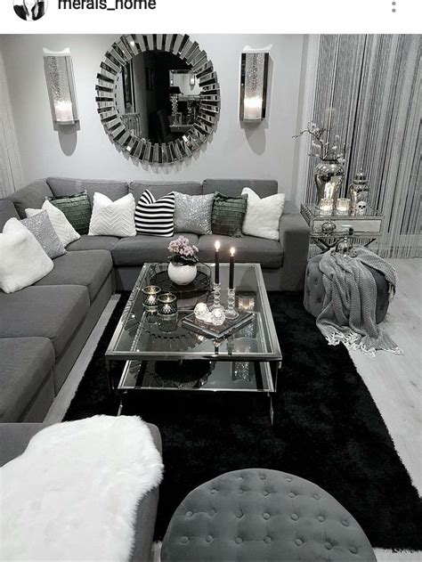 Chanel inspired room, decorating bottles, silver living room, bling party, kits lavabo, chanel decor, bathroom baskets, diamond party, soap dispensers. For More Pins Like This Follow @Kebay | Living room decor ...
