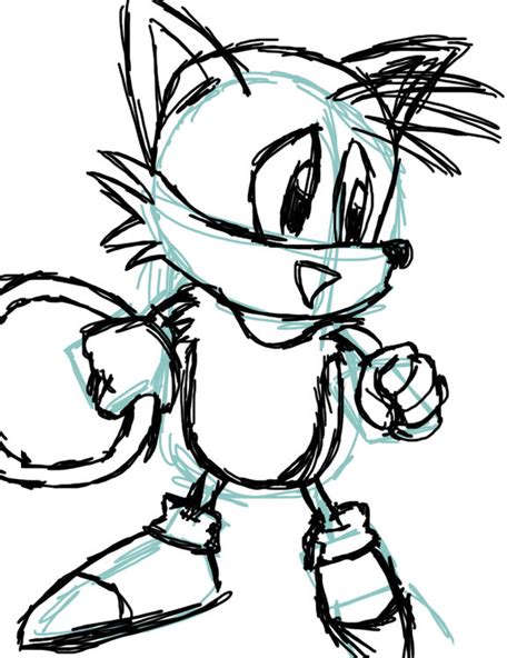 Classic Tails Sketch By Purple Neon On Deviantart