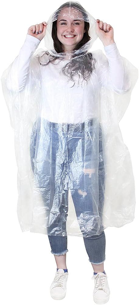 2 X Emergency Clear Rain Ponchos Uk Fashion