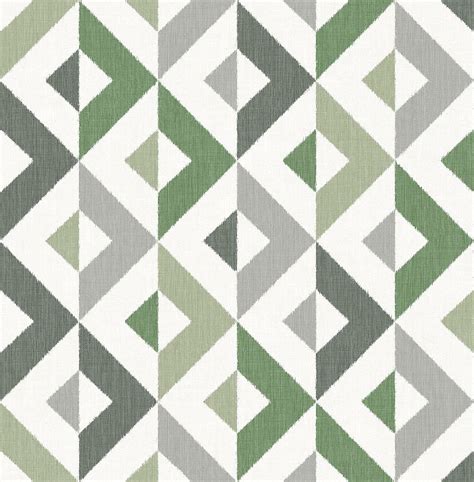 Seesaw Geometric Faux Linen By Brewster Lelands Green Geometric Hd