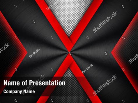 Presentation Metal Plate With Arrow Powerpoint Template Presentation