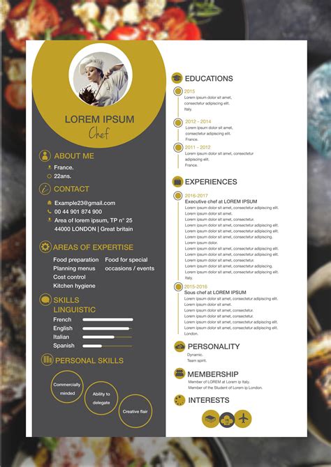 19 Chef Cv Template Free For Your Needs