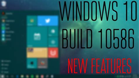Windows 10 Fall Update New Featuresbuild 10586 Youtube