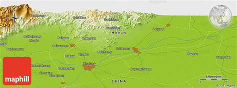 Physical Panoramic Map Of Xinxiang