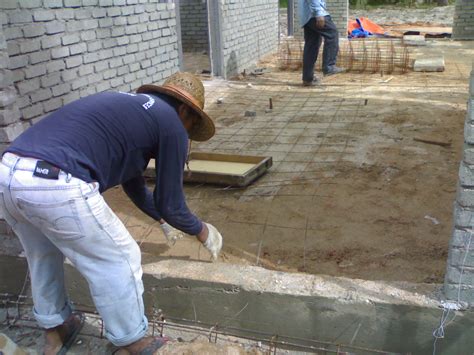 Cara mudah dan simpel memasang tiang pagar. Kerja konkrit lantai | Bina rumah sendiri