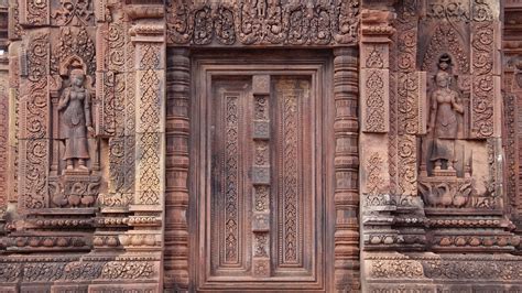 Architecture Asian Architecture Temple Door Cambodia Shiva
