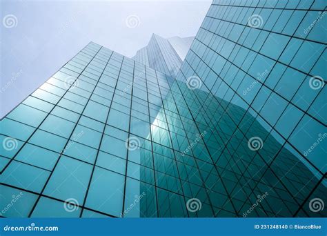 Modern High Rise Office Building Looking For Abstract Background Stock