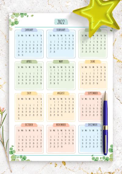 Year Calendar Free Printable Calendar Printables Free Templates