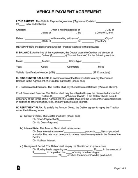 Automatic Payment Agreement Template