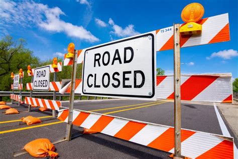 Road Closed Stock Image Image Of Background Road Graphic 146613309
