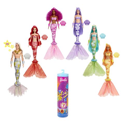 Buy Barbie Color Reveal Doll Mermaid Toy With Surprises Color Change And Accessories