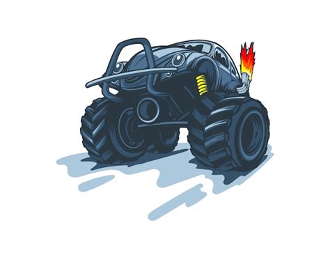 monster truck cartoon rock vehicle crawling in rocks and extreme transport rocky car