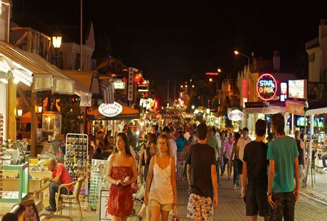 The Bar Strip In Olu Deniz Turkey At Night Holiday Tours Europe