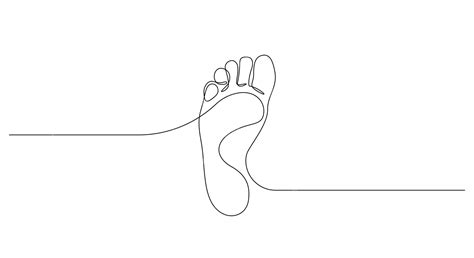 Premium Vector One Continuous Line Drawing Of Bare Foot Elegance