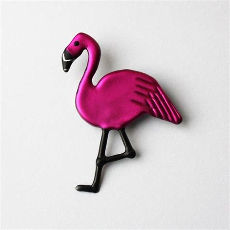 Pink Flamingo Pin Flamingo Brooch Or Magnet Pink Flamingo Etsy