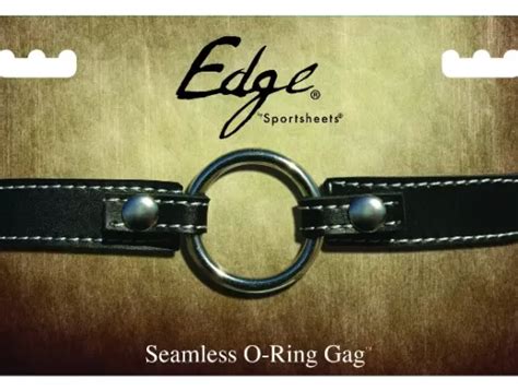 edge leather seamless o ring gag sportsheets bondage toys