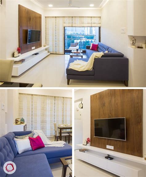 An All White Contemporary Suburban Mumbai Condo Hall Interior Design