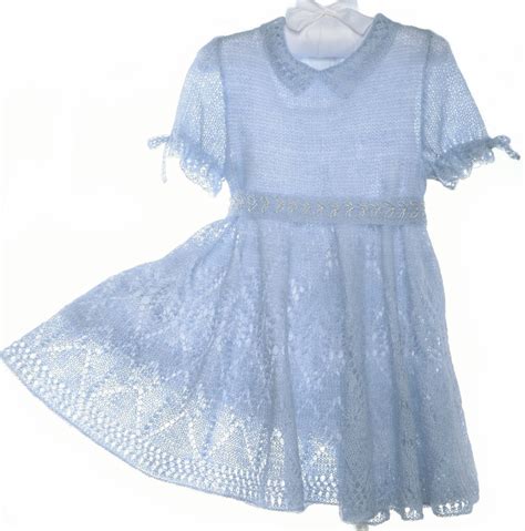 Knitted Dress Short Sleeves Light Blue Mohair Etsy Dresses