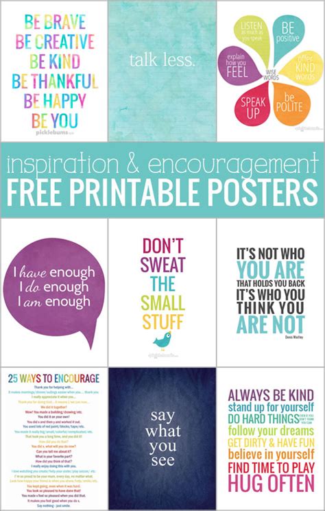 Free Printable Posters For Inspiration And Encouragement