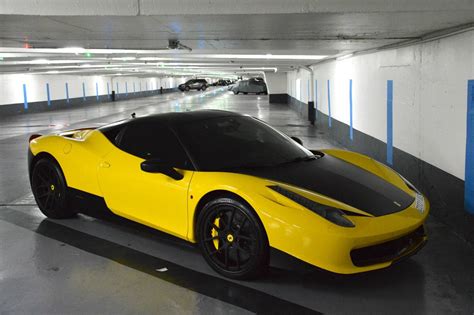 Your current browser isn't compatible with soundcloud. Matte Blue and Yellow Ferrari 458 Italia Duo in Paris - GTspirit