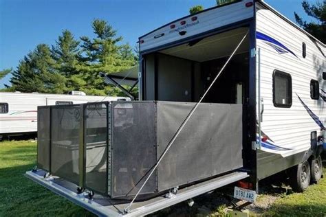 Rv Toy Hauler Patio Fence Turn Your Ramp Into A Deck Patio Fence