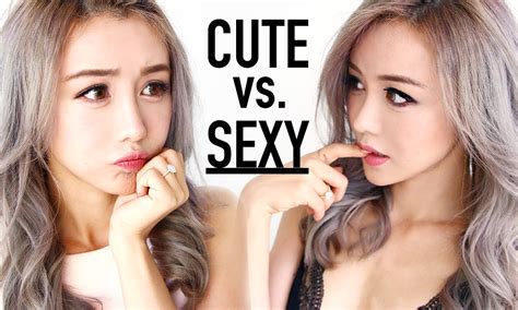 cute vs sexy beginners makeup tutorial ♥ valentines day ♥ before and after ♥ wengie youtube