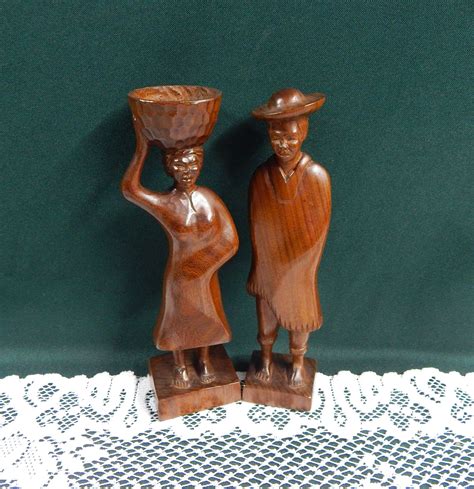 Wood Carved Figurines South American Art Wood Sculptures Etsy South