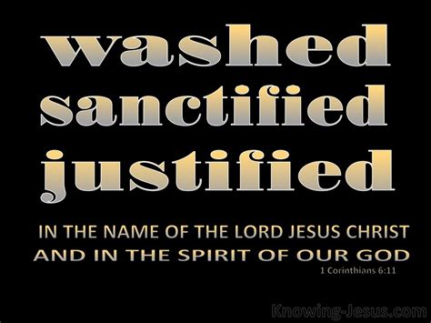 1 Corinthians 611 You Were Washed Sanctified Justified Black