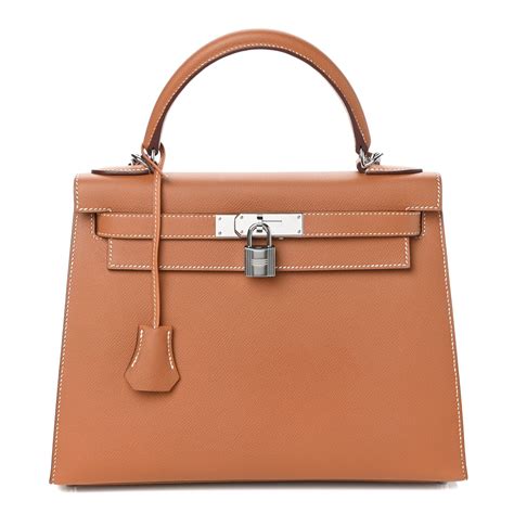 Hermes Epsom Kelly Sellier 28 Gold Fashionphile Kelly Hermes Leather