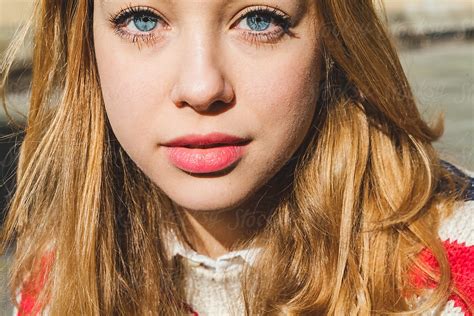 Beautiful Teenage Girl Closeup Portrait By Stocksy Contributor Giorgio Magini Stocksy