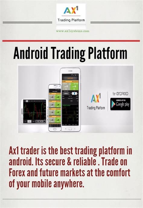 An Ad For Trading Platform With Two Cell Phones And The Text Android Trading Platform