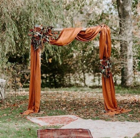Velvet Wedding Arch Fabric Drape Rust Green Draping Fabric For
