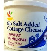 Cottage cheese is full of calcium to assist in bone development and prevent osteoporosis. Stop & Shop Cottage Cheese, Small Curd: Calories ...